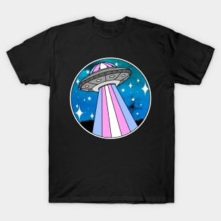 Trans pride UFO teal/blue T-Shirt